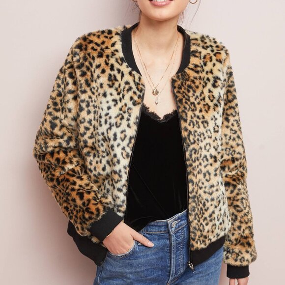 Anthropologie Skies are Blue Cheetah Jacket Sz XS - Picture 1 of 7